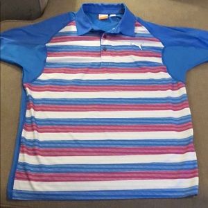 Red white and blue Puma Golf Shirt, size L